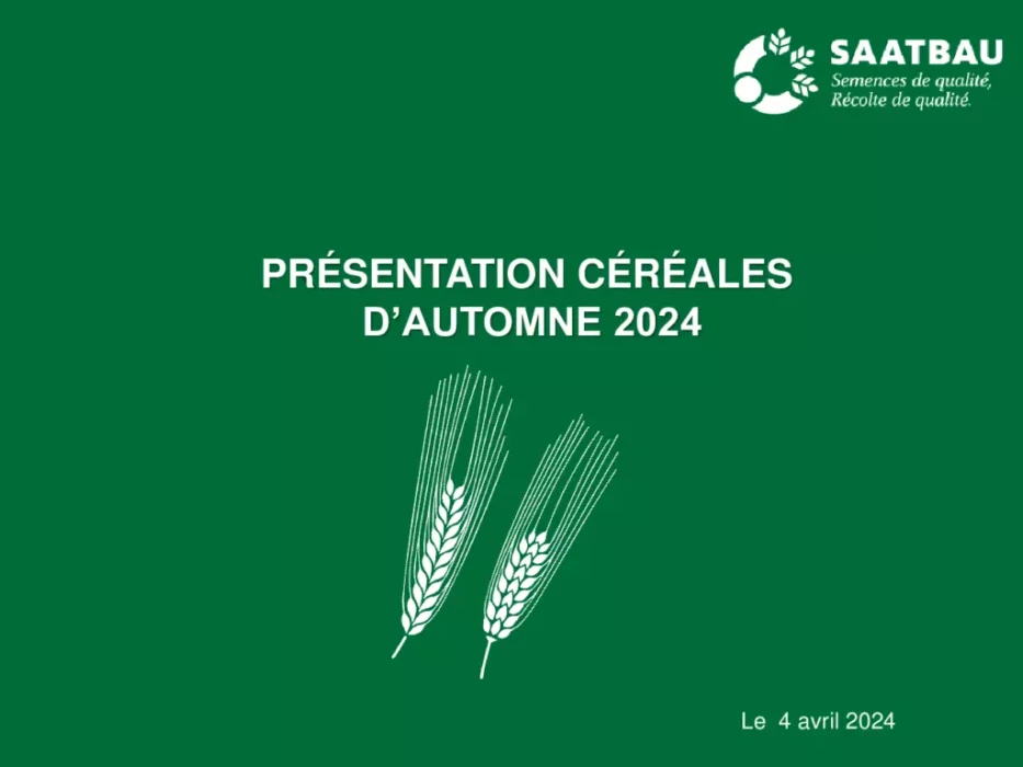 catalogue céréales d'automne 2024 Saatbau